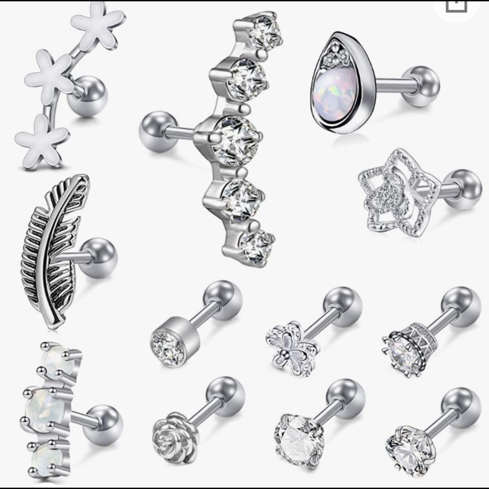 16g Stainless steel earring studs